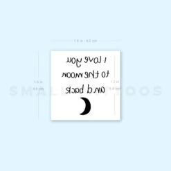 I Love You To The Moon And Back Temporary Tattoo (Set Of 3) -Da Vinci Shop 1668792850 image1 st 750px