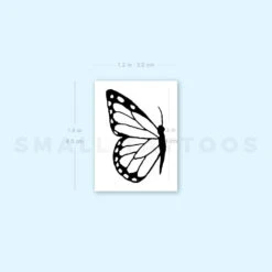 Matching Half Butterflies Temporary Tattoos (Set Of 3+3) -Da Vinci Shop 1681037244 image1 st 750px