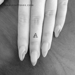 A Uppercase Typewriter Letter Temporary Tattoo (Set Of 3)