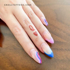 Queen Of Hearts Temporary Tattoo (Set Of 3)