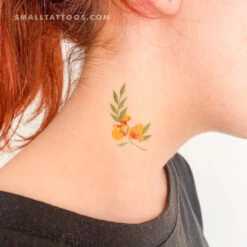 Yellow Flower Temporary Tattoo By Zihee (Set Of 3) -Da Vinci Shop 169141428727
