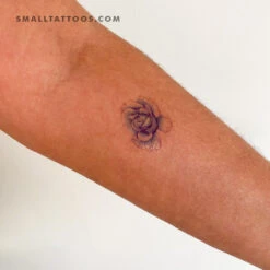 Blue Rose Head Temporary Tattoo By Mini Lau (Set Of 3) -Da Vinci Shop 1691414476928