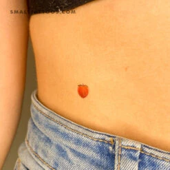 Little Peach Emoji Temporary Tattoo (Set Of 3)