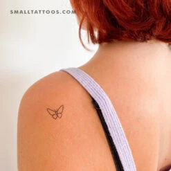 Minimalist Butterfly Temporary Tattoo (Set Of 3)