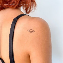 Small Saturn Temporary Tattoo (Set Of 3)