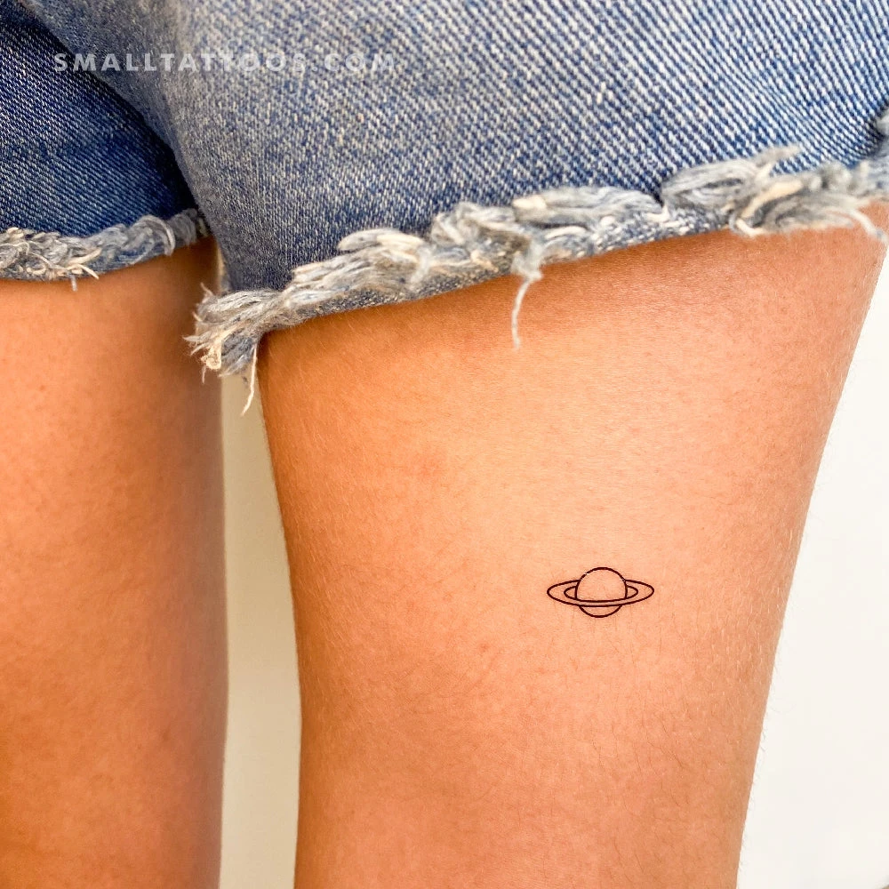 Small Saturn Temporary Tattoo (Set Of 3) 5 Small Saturn Temporary Tattoo (Set Of 3) - Image 3