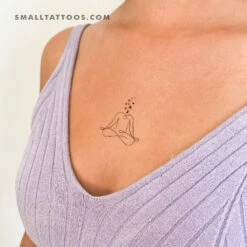 Butterfly Meditation Temporary Tattoo (Set Of 3) -Da Vinci Shop 1692254595108