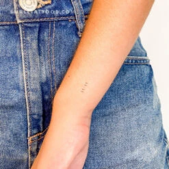 Little 11:11 Angel Number Temporary Tattoo (Set Of 3)