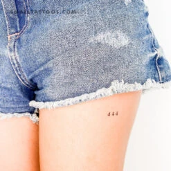 Small 444 Angel Number Temporary Tattoo (Set Of 3) 10 Small 444 Angel Number Temporary Tattoo (Set Of 3) -Da Vinci Shop 1692254908173