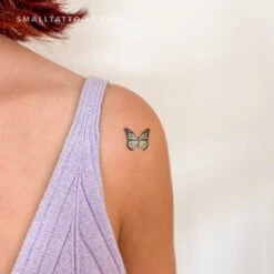 Green Butterfly Temporary Tattoo (Set Of 3) -Da Vinci Shop 1692255081480