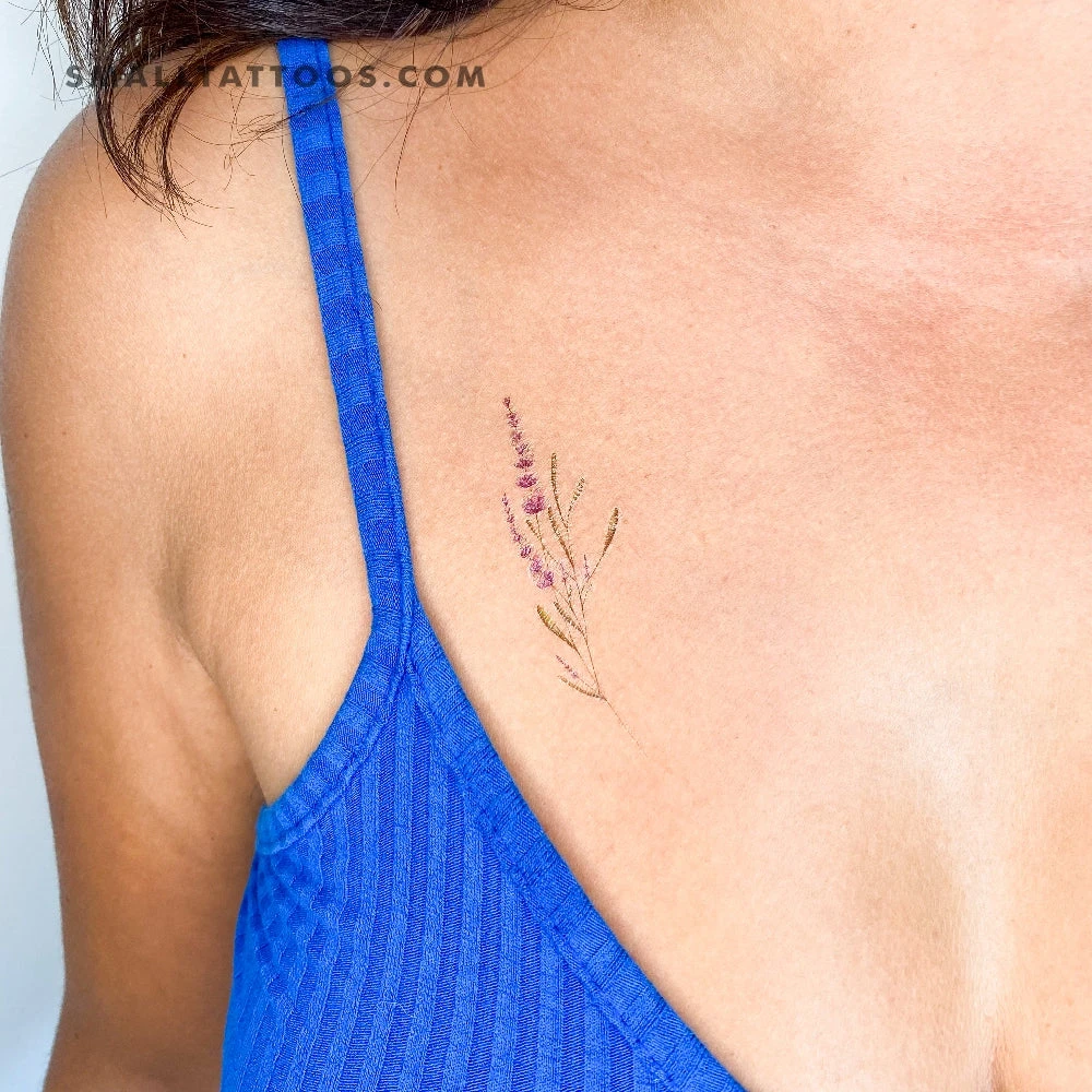 Lavender Temporary Tattoo By Mini Lau (Set Of 3) 4 Lavender Temporary Tattoo By Mini Lau (Set Of 3) - Image 2