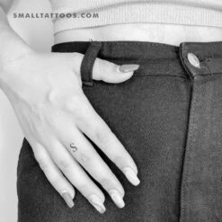 S Uppercase Serif Letter Temporary Tattoo (Set Of 3)