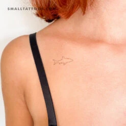Fine Line Shark Temporary Tattoo (Set Of 3) -Da Vinci Shop 169288192027