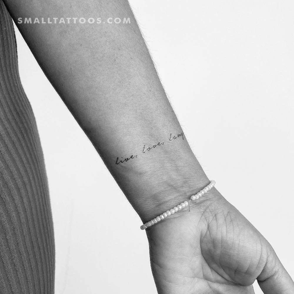 Live, Love, Laugh Temporary Tattoo (Set Of 3) 4 Live, Love, Laugh Temporary Tattoo (Set Of 3) - Image 2