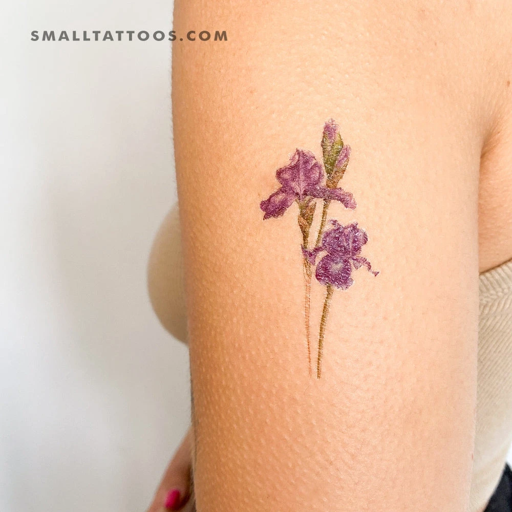 Iris Temporary Tattoo By Mini Lau (Set Of 3) 3 Iris Temporary Tattoo By Mini Lau (Set Of 3)