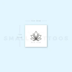 Small Minimalist Lotus Flower Temporary Tattoo (Set Of 3) -Da Vinci Shop 1693054177 image1 st 750px