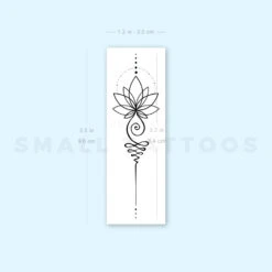 Unalome Lotus Temporary Tattoo (Set Of 3) -Da Vinci Shop 1693054277 image1 st 750px