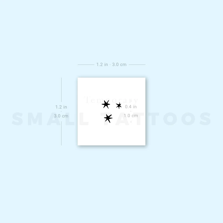 Small Three Stars Temporary Tattoo (Set Of 3) 7 Small Three Stars Temporary Tattoo (Set Of 3) - Image 5