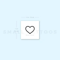 Small Heart Outline Temporary Tattoo (Set Of 3) -Da Vinci Shop 1693054697 image1 st 750px