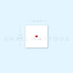 Tiny Red Heart Temporary Tattoo (Set Of 3) -Da Vinci Shop 1693054757 image1 st 750px