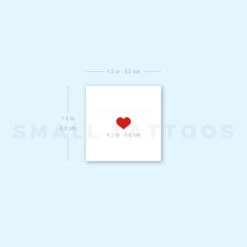 Small Red Heart Temporary Tattoo (Set Of 3) -Da Vinci Shop 1693054776 image1 st 750px