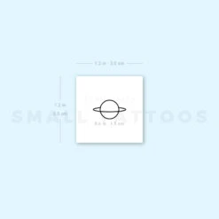 Minimalist Saturn Temporary Tattoo (Set Of 3) -Da Vinci Shop 1693055515 image1 st 750px