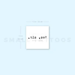 Yes, Sir. Temporary Tattoo (Set Of 3) -Da Vinci Shop 1693055618 image1 st 750px