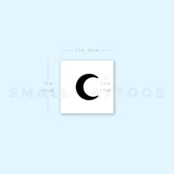 Black Crescent Moon Temporary Tattoo (Set Of 3) -Da Vinci Shop 1693056758 image1 st 750px