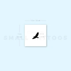 Small Flying Eagle Temporary Tattoo (Set Of 3) -Da Vinci Shop 1693056837 image1 st 750px
