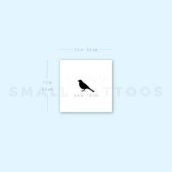 Tiny Bird Standing Temporary Tattoo (Set Of 3) -Da Vinci Shop 1693056877 image1 st 750px