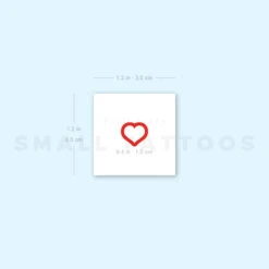Tiny Red Heart Outline Temporary Tattoo (Set Of 3) 13 Tiny Red Heart Outline Temporary Tattoo (Set Of 3) -Da Vinci Shop 1693057257 image1 st 750px