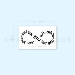 Live The Life You Love Infinity Temporary Tattoo (Set Of 3) 17 Live The Life You Love Infinity Temporary Tattoo (Set Of 3) -Da Vinci Shop 1693057359 image1 st 750px