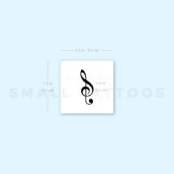 Small Treble Clef Temporary Tattoo (Set Of 3) -Da Vinci Shop 1693057477 image1 st 750px