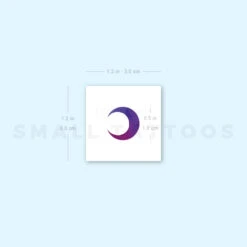Purple And Pink Crescent Moon Temporary Tattoo By Zihee (Set Of 3) -Da Vinci Shop 1693058257 image1 st 750px