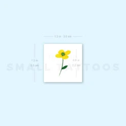 Small Yellow Flower Temporary Tattoo By Zihee (Set Of 3) -Da Vinci Shop 1693058458 image1 st 750px