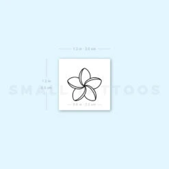 Plumeria Temporary Tattoo (Set Of 3) -Da Vinci Shop 1693058998 image1 st 750px