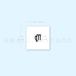 Virgo Zodiac Symbol Temporary Tattoo (Set Of 3) -Da Vinci Shop 1693059417 image1 st 750px