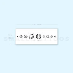 Fine Line Solar System Temporary Tattoo (Set Of 3) -Da Vinci Shop 1693059518 image1 st 750px