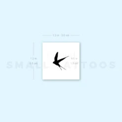 Small Swallow Temporary Tattoo (Set Of 3) -Da Vinci Shop 1693059618 image1 st 750px