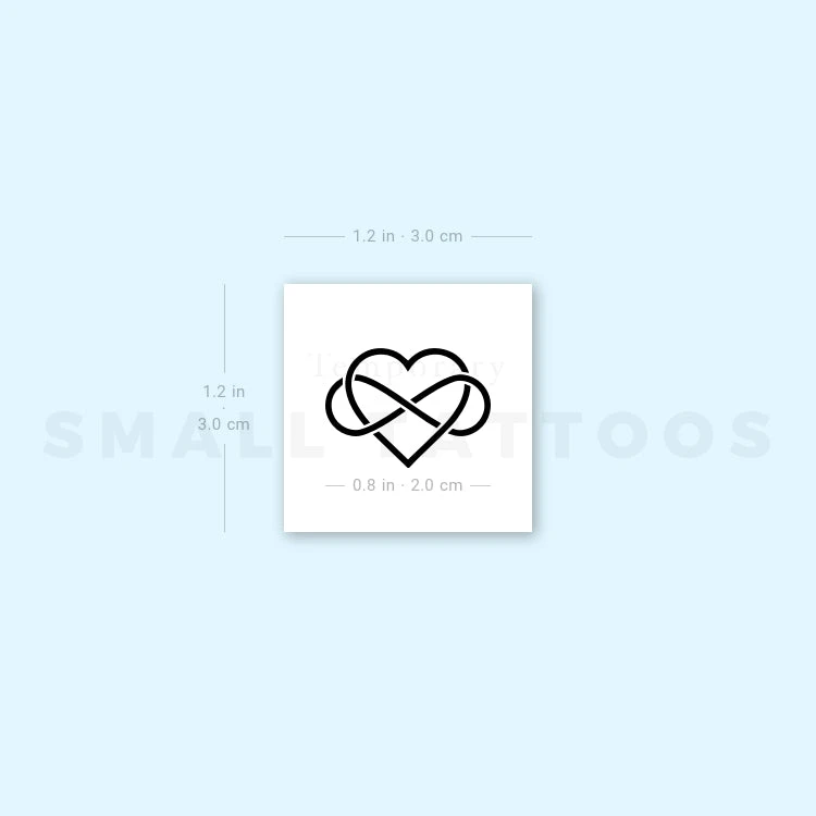 Heart And Infinity Temporary Tattoo (Set Of 3) 7 Heart And Infinity Temporary Tattoo (Set Of 3) - Image 5
