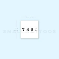 1987 Birth Year Temporary Tattoo (Set Of 3) -Da Vinci Shop 1693059858 image1 st 750px