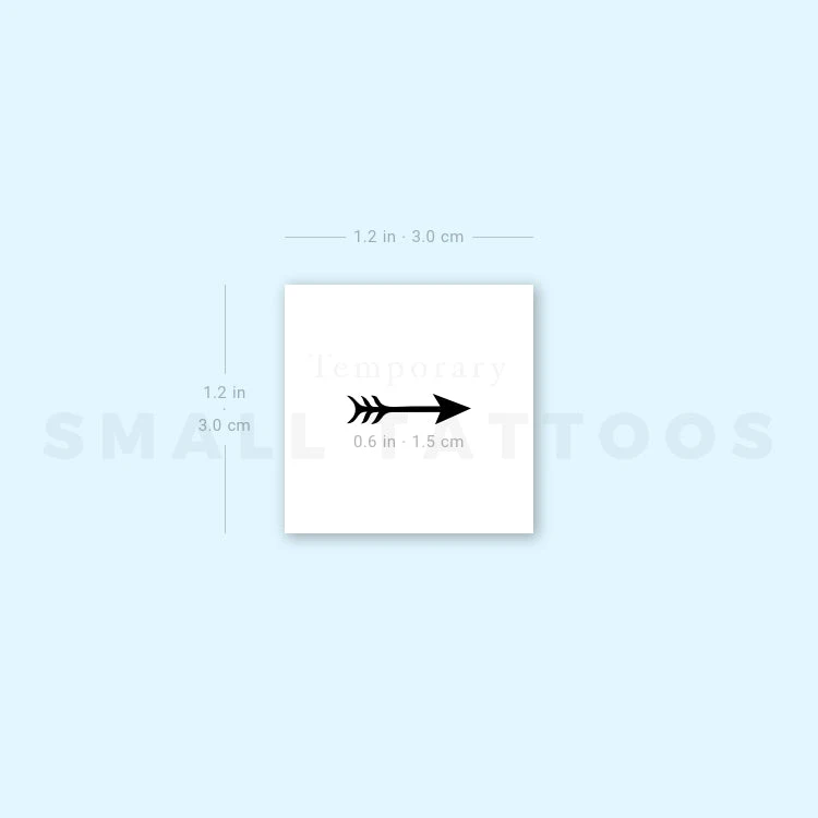 Tiny Arrow Temporary Tattoo (Set Of 3) 6 Tiny Arrow Temporary Tattoo (Set Of 3) - Image 4