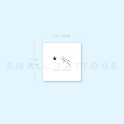 Small Shooting Star Temporary Tattoo (Set Of 3) -Da Vinci Shop 1693060118 image1 st 750px