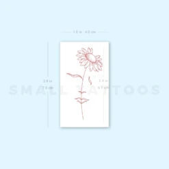 A Dreaming Daisy [Red] By Jakenowicz Temporary Tattoo - Set Of 3 -Da Vinci Shop 1693061558 image1 st 750px