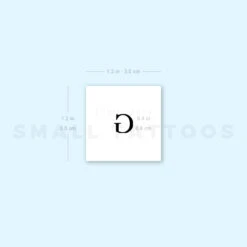 G Uppercase Serif Letter Temporary Tattoo (Set Of 3) -Da Vinci Shop 1693063457 image1 st 750px