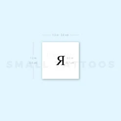 R Uppercase Serif Letter Temporary Tattoo (Set Of 3) 7 R Uppercase Serif Letter Temporary Tattoo (Set Of 3) -Da Vinci Shop 1693063477 image1 st 750px
