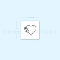 Flower Love Temporary Tattoo (Set Of 3) -Da Vinci Shop 1693063737 image1 st 750px