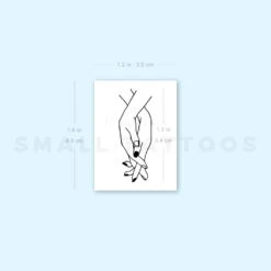 Holding Hands Temporary Tattoo (Set Of 3) -Da Vinci Shop 1693064577 image1 st 750px