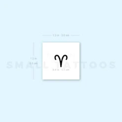 Aries Zodiac Symbol Temporary Tattoo (Set Of 3) -Da Vinci Shop 1693064798 image1 st 750px