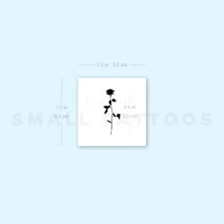 Small Black Rose Temporary Tattoo (Set Of 3) -Da Vinci Shop 1693065056 image1 st 750px
